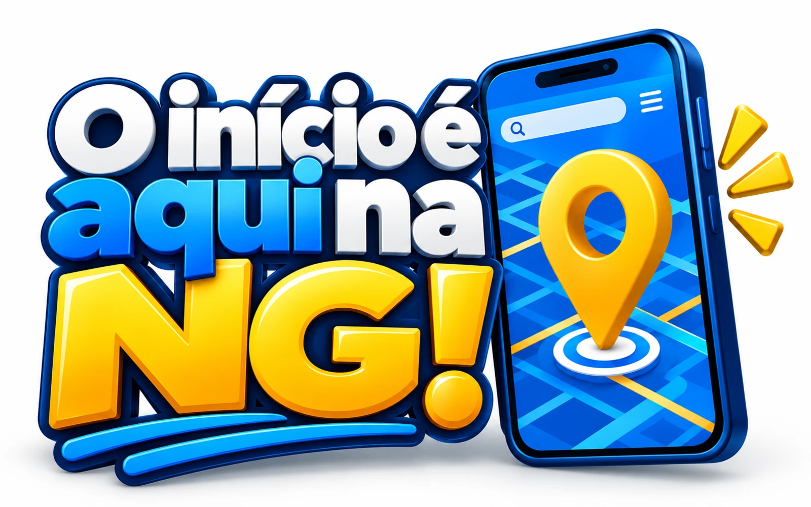 Site de um cliente da NexGold aberto no celular, na mão do dono do negócio